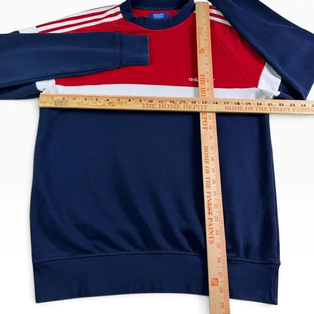 Vintage Adidas Originals Trefoil Colorblock 3 Stripe Crewneck Sweatshirt M